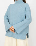 Błękitny (wełna + kaszmir) sweter Lilienfels