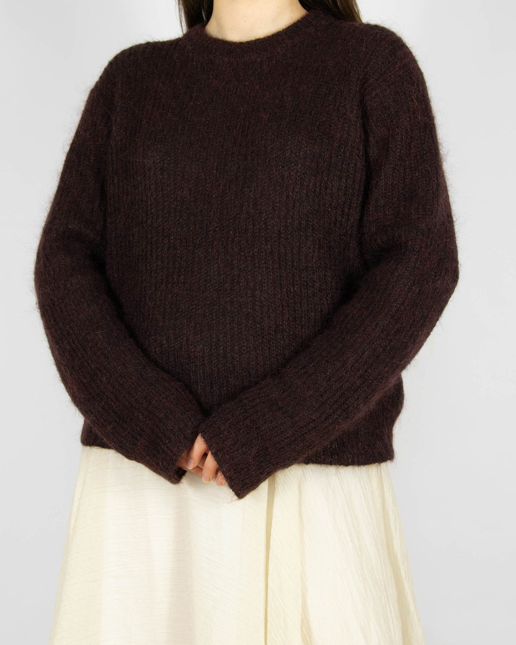 Bordowy moherowy sweter ALEXANDER WANG - S