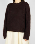 Bordowo czarny moherowy sweter ALEXANDER WANG