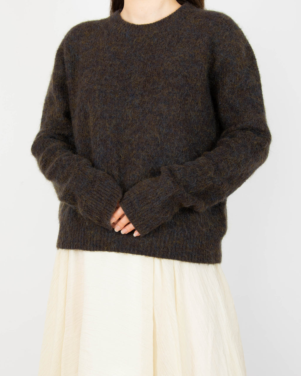Brązowy (wełna + moher) sweter Lindex - M