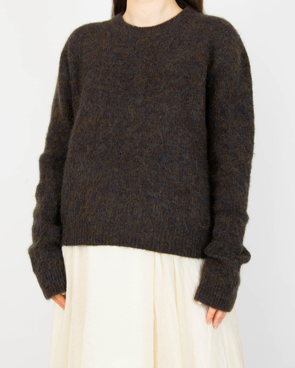 Brązowy (wełna + moher) sweter Lindex