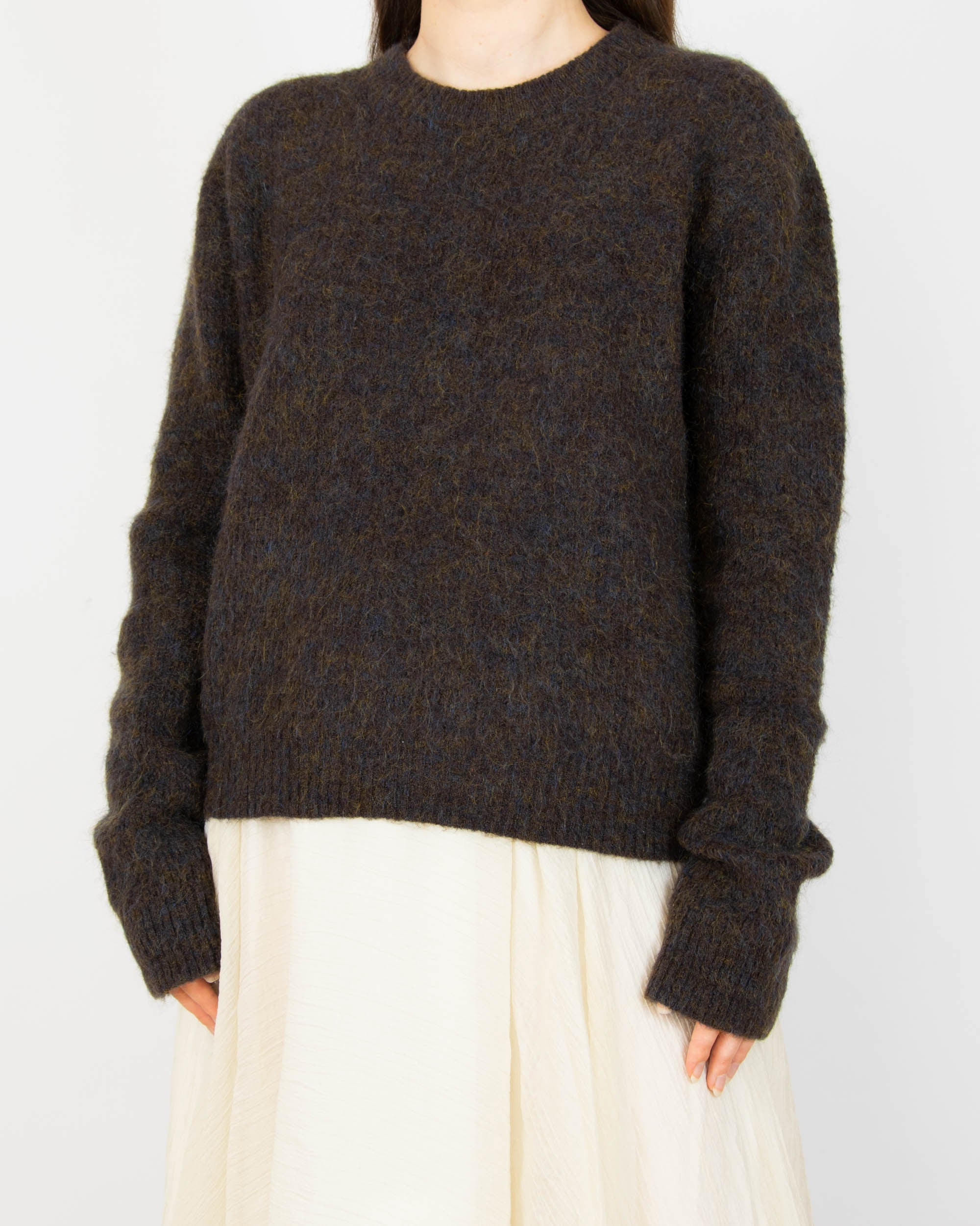 Brązowy (wełna + moher) sweter Lindex