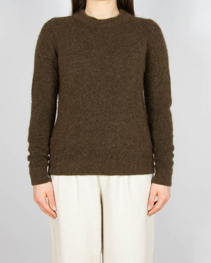 Brązowy wełniany (wełna + alpaka) sweter Selected Femme