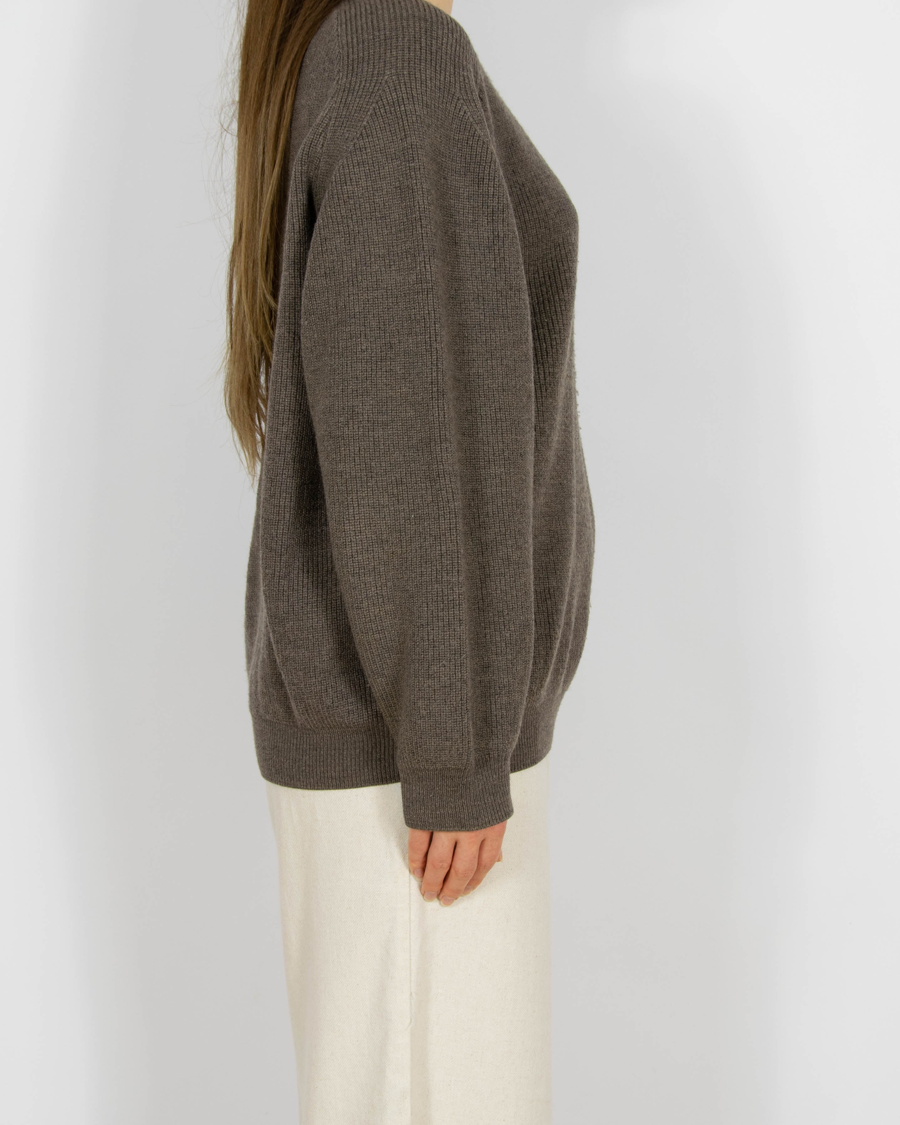 Brązowy wełniany (merino) sweter Maselli - M