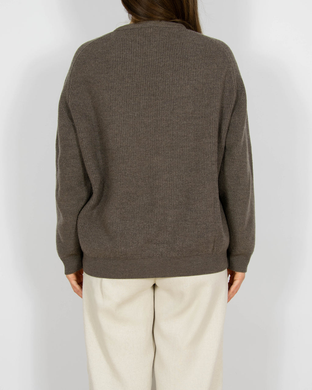Brązowy wełniany (merino) sweter Maselli - M
