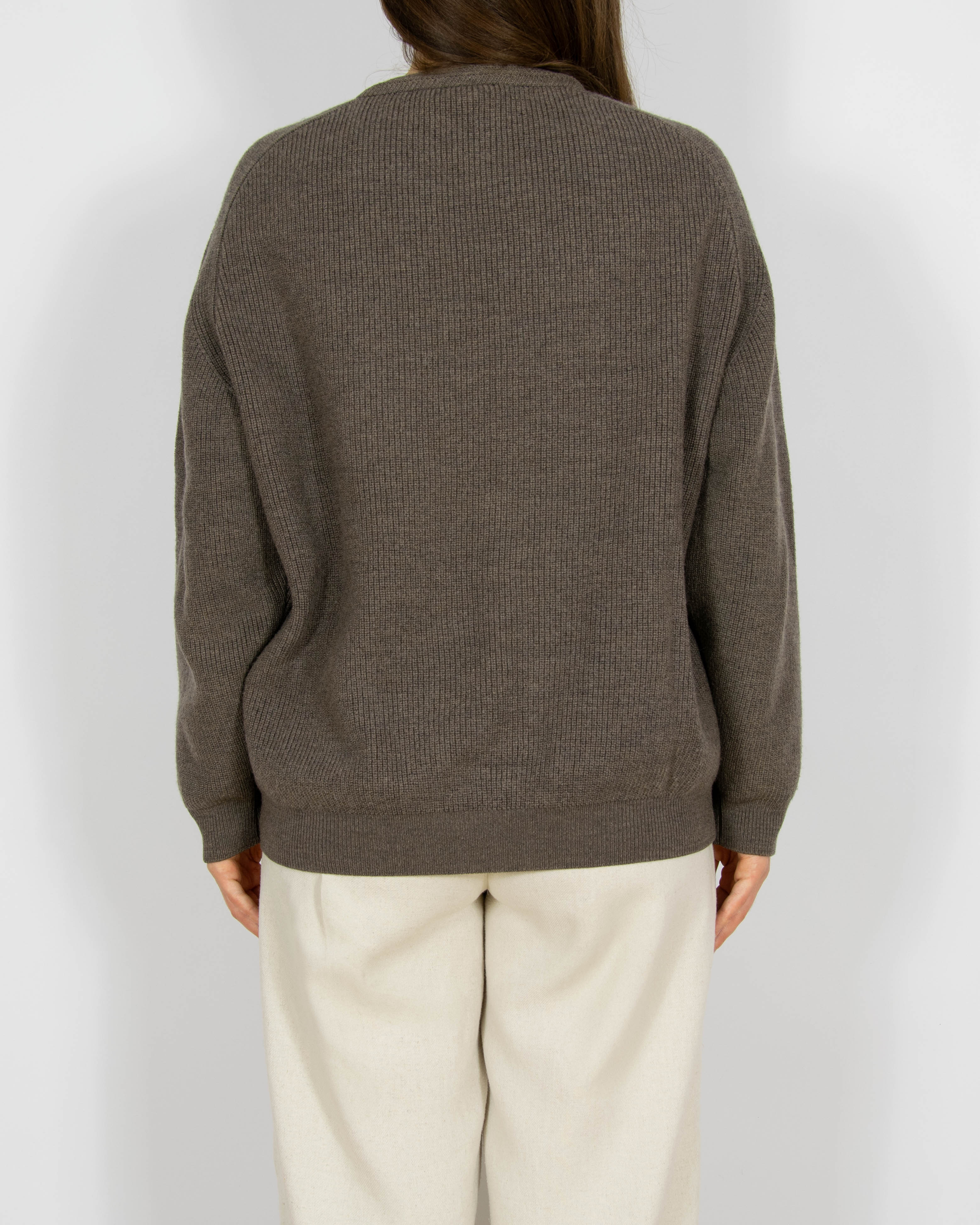 Brązowy wełniany (merino) sweter Maselli - M