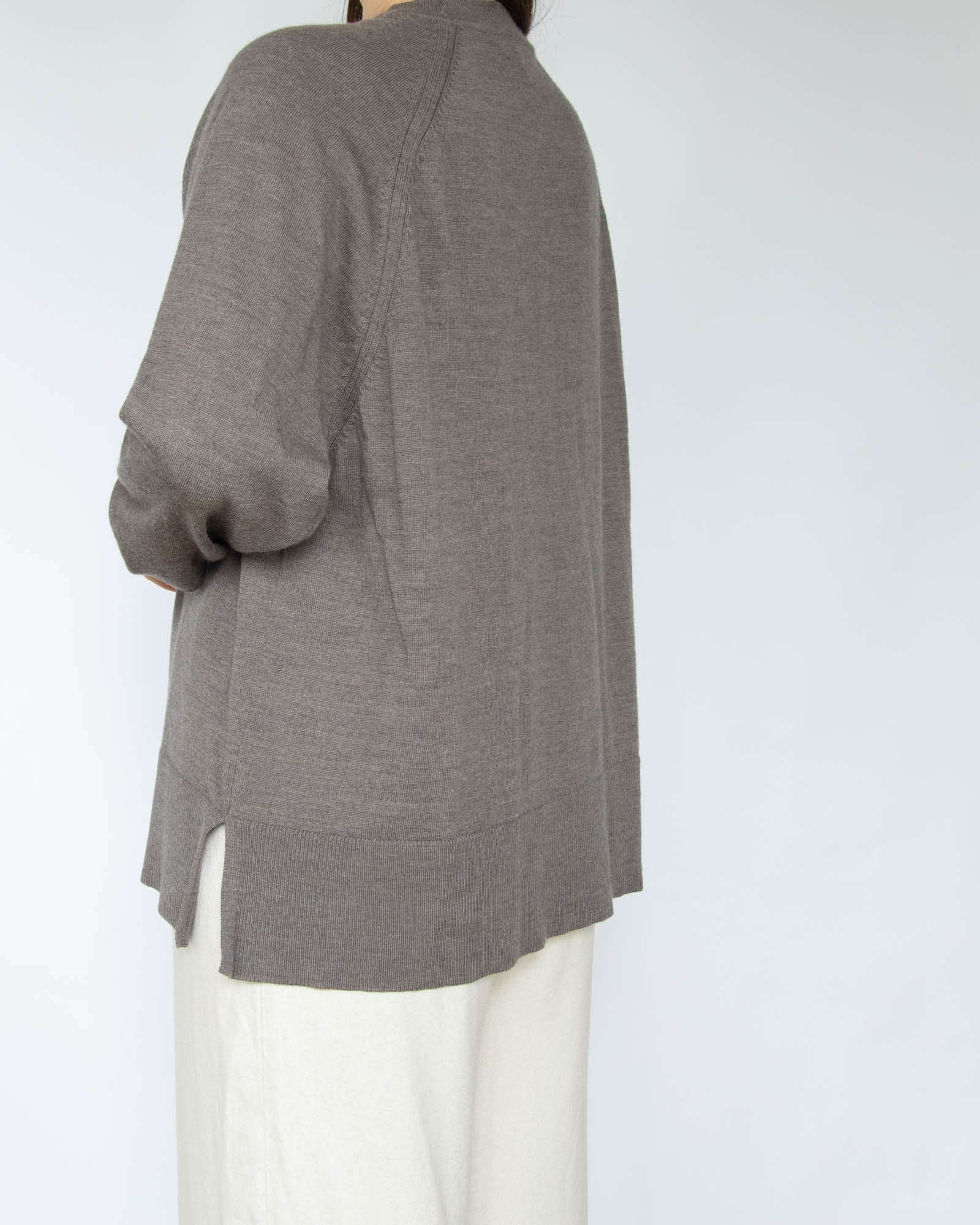Brązowy wełniany (merino extra fine) sweter Cubus - XL