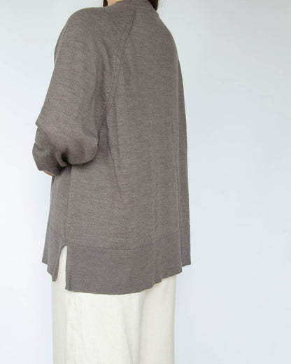 Brązowy wełniany (merino extra fine) sweter Cubus - XL