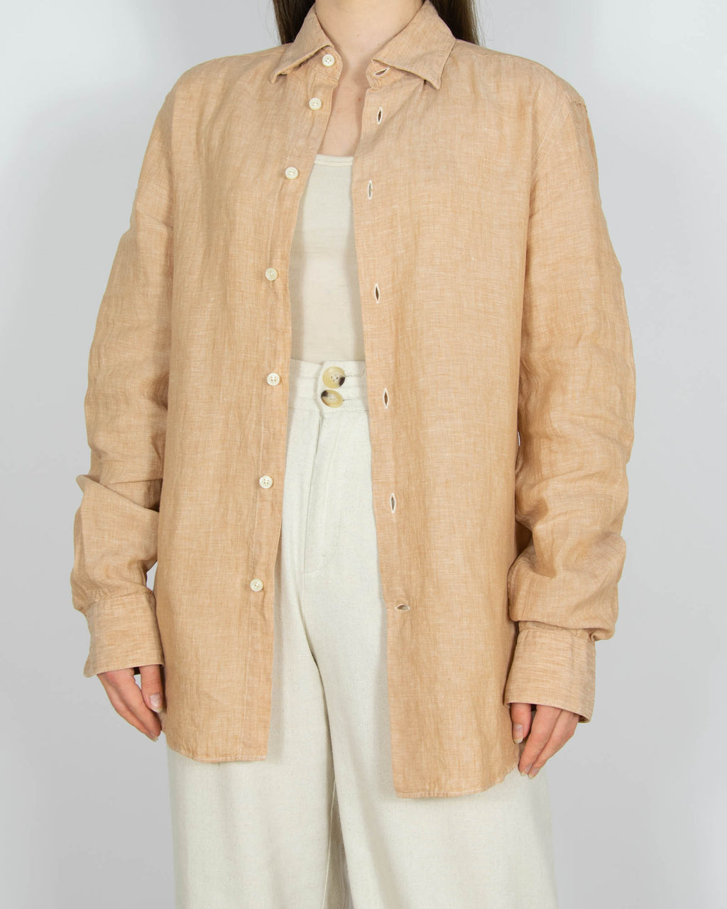 Brzoskwiniowa lniana koszula These Glory Days