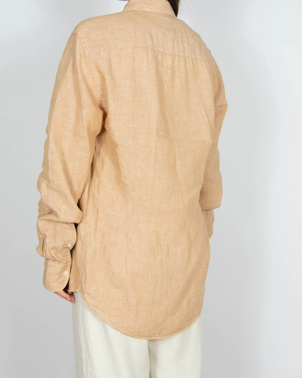 Brzoskwiniowa lniana koszula These Glory Days - M