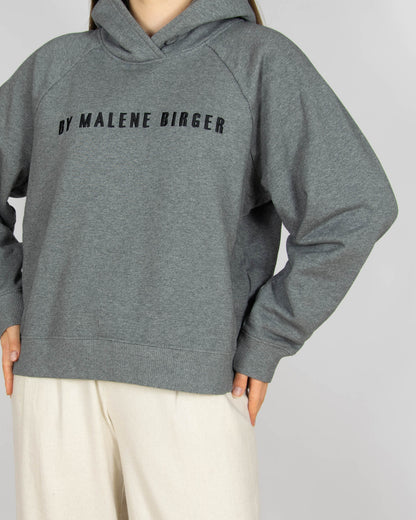 Szara bawełniana (organiczna) bluza z kapturem BY MALENE BIRGER - S/M