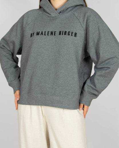 Szara bawełniana (organiczna) bluza z kapturem BY MALENE BIRGER - S/M