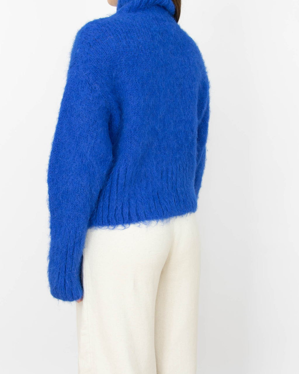 Chabrowy (wełna + alpaka) sweter z golfem & Other Stories - S