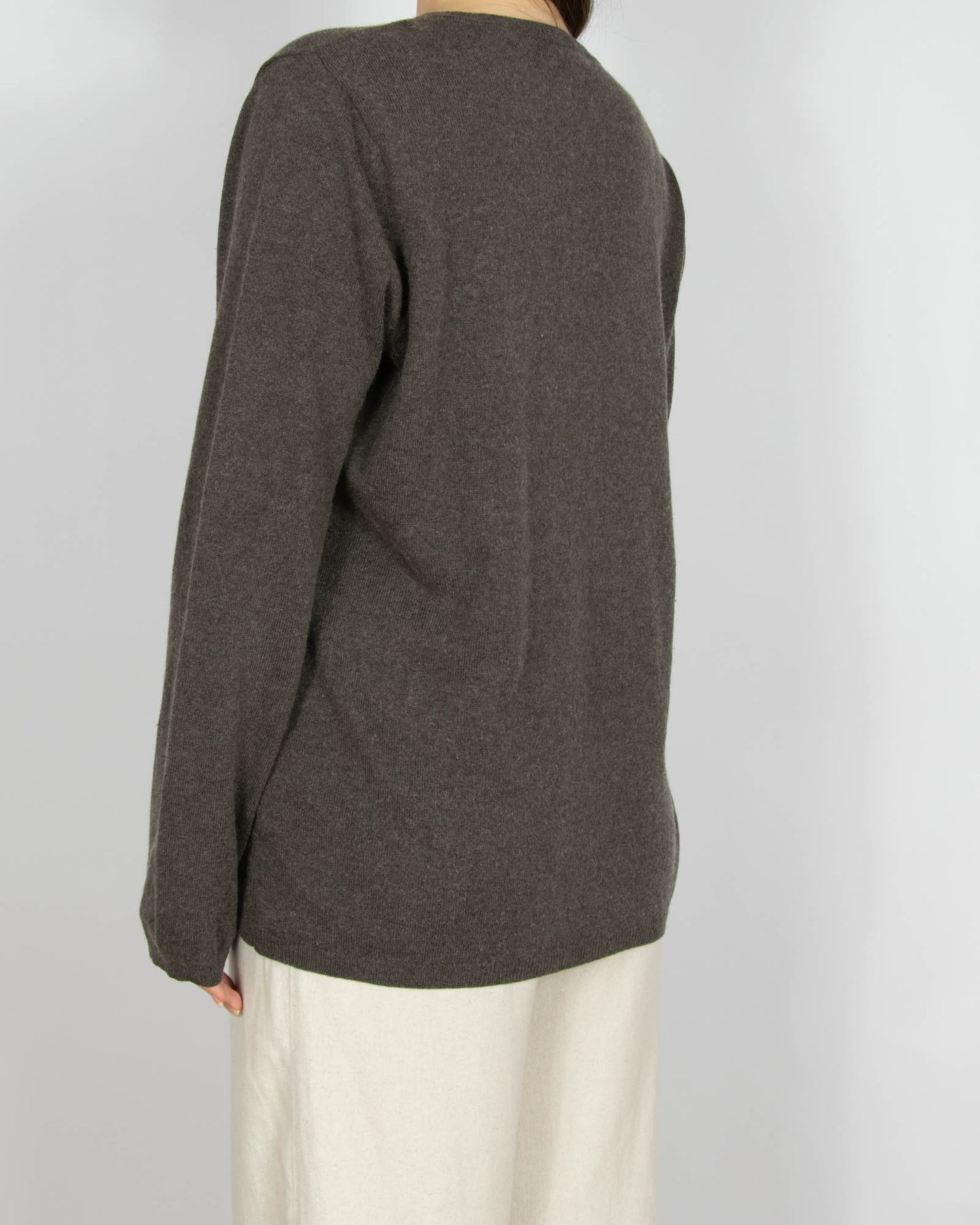 Ciemnobrązowy jedwabno kaszmirowy sweter Gerry Weber - L/XL