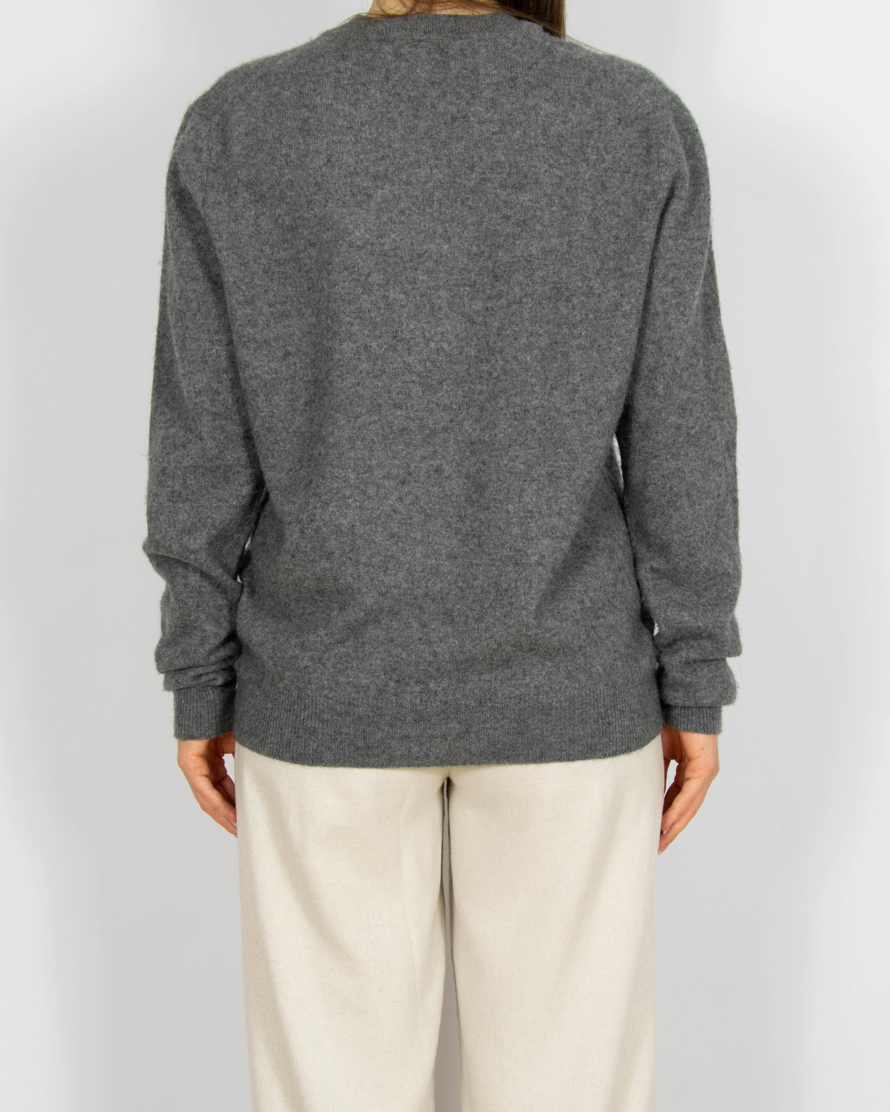 Ciemnoszary kaszmirowy sweter - M/L