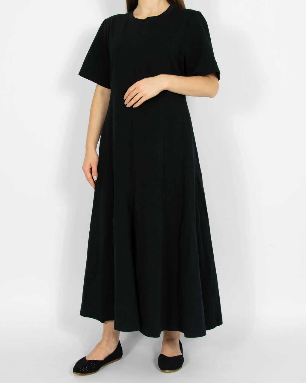 Czarna bawełniana sukienka maxi COS - M