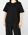 Czarny bawełniany T shirt skandynawskiej marki SELECTED FEMME