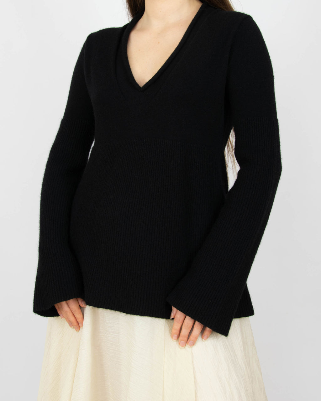 Czarny kaszmirowy sweter FTC Cashmere - S