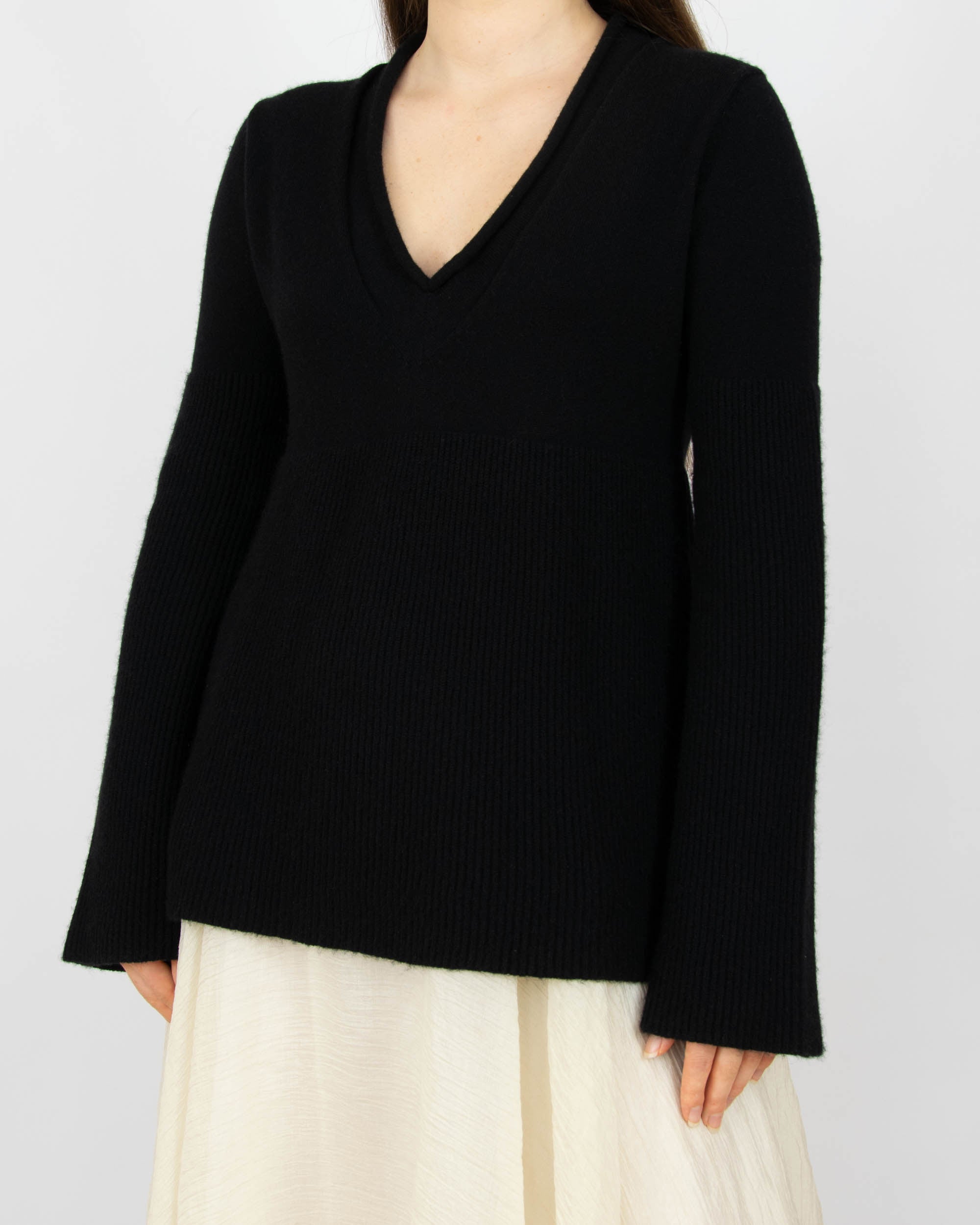 Czarny kaszmirowy sweter FTC Cashmere - S