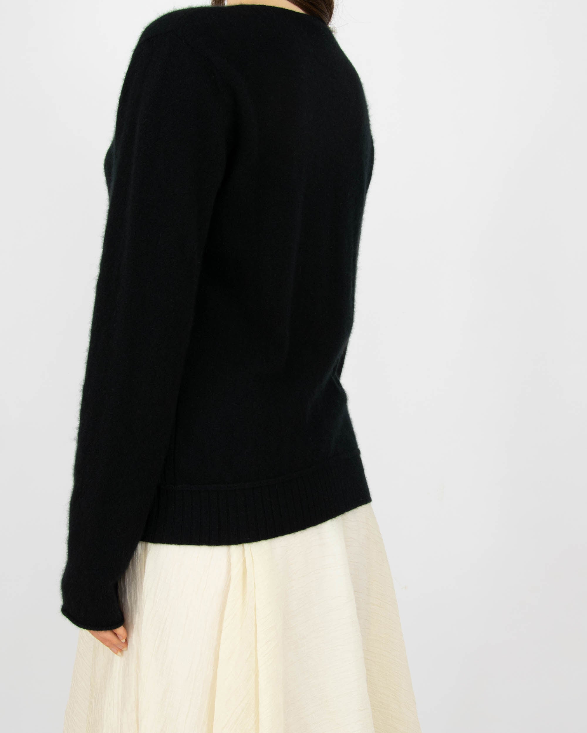 Czarny kaszmirowy sweter Les Ateliers de la Maille - S