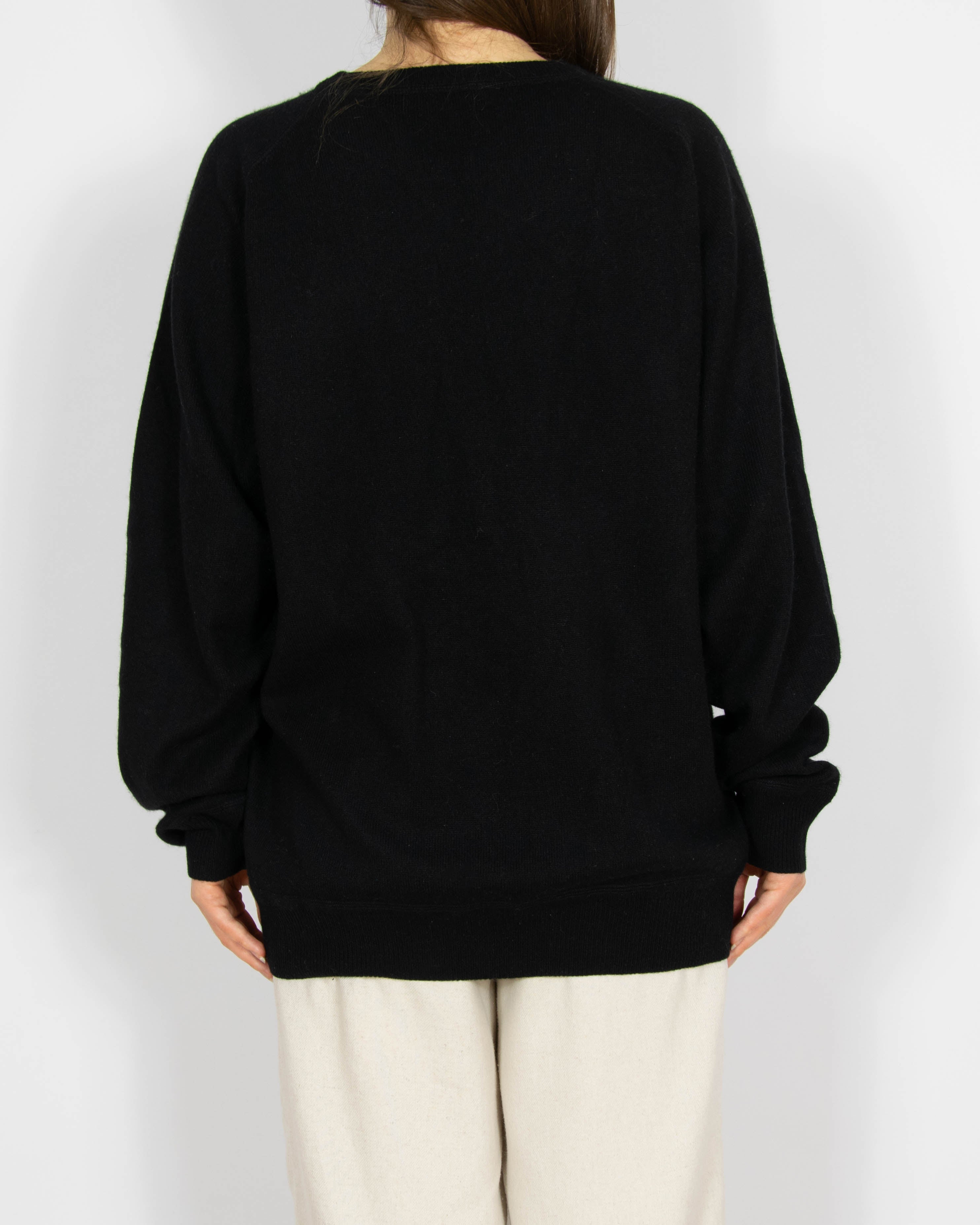 Czarny kaszmirowy sweter Kirkland - M/L