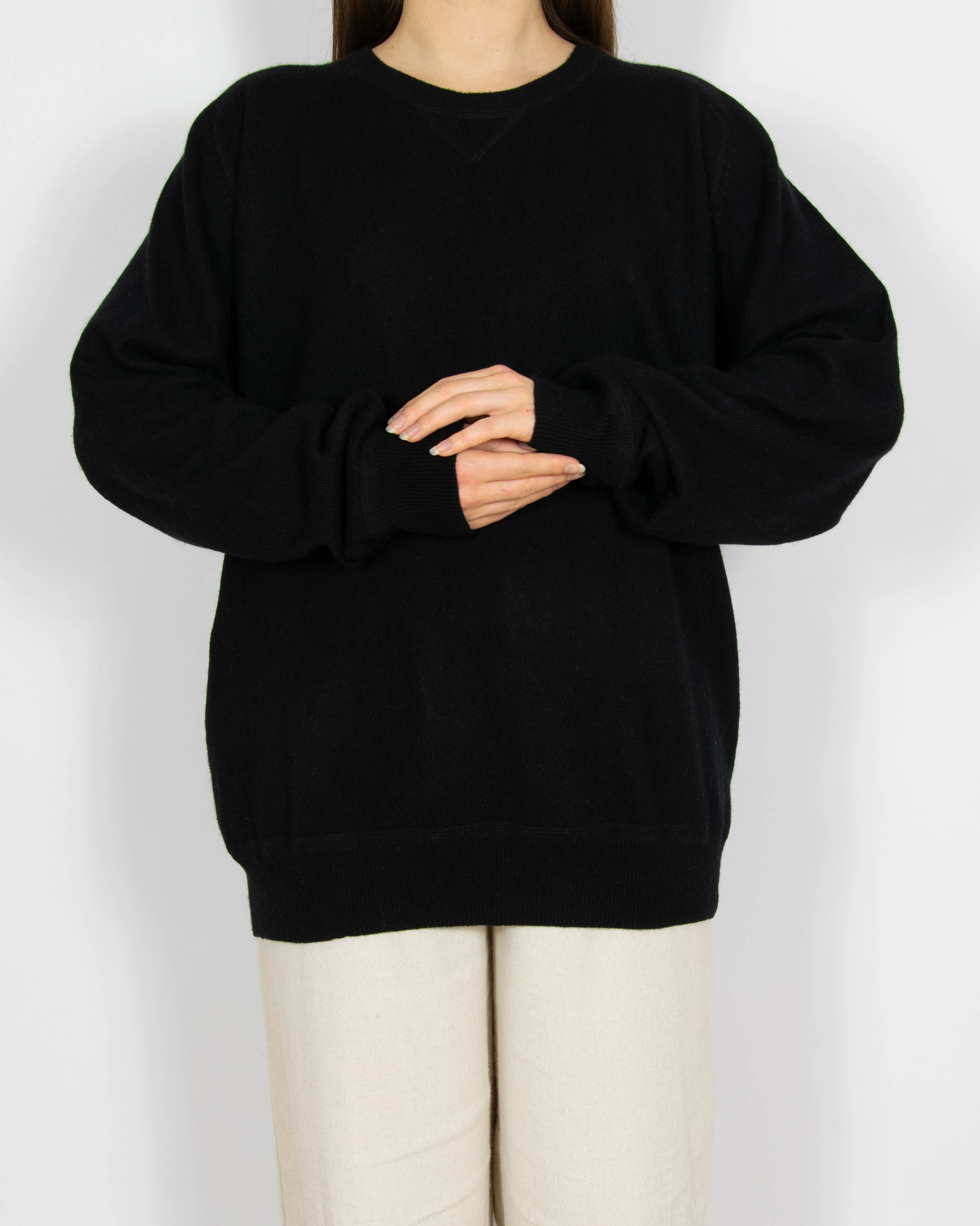 Czarny kaszmirowy sweter Kirkland - M/L