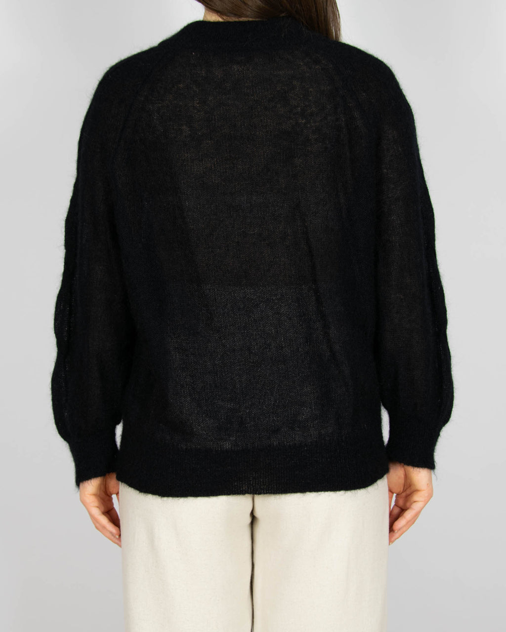 Czarny moherowy sweter MAX MARA - S/M