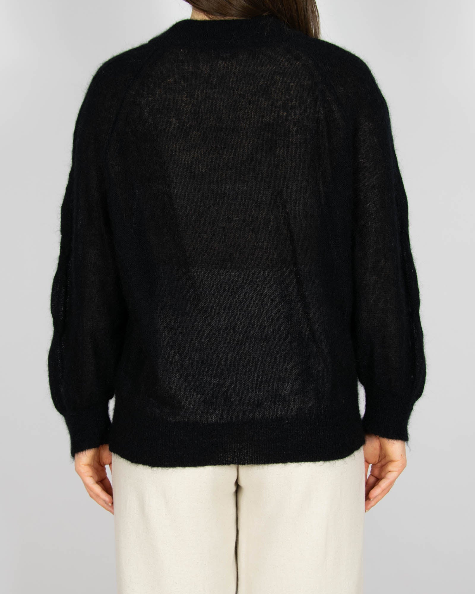 Czarny moherowy sweter MAX MARA - S/M