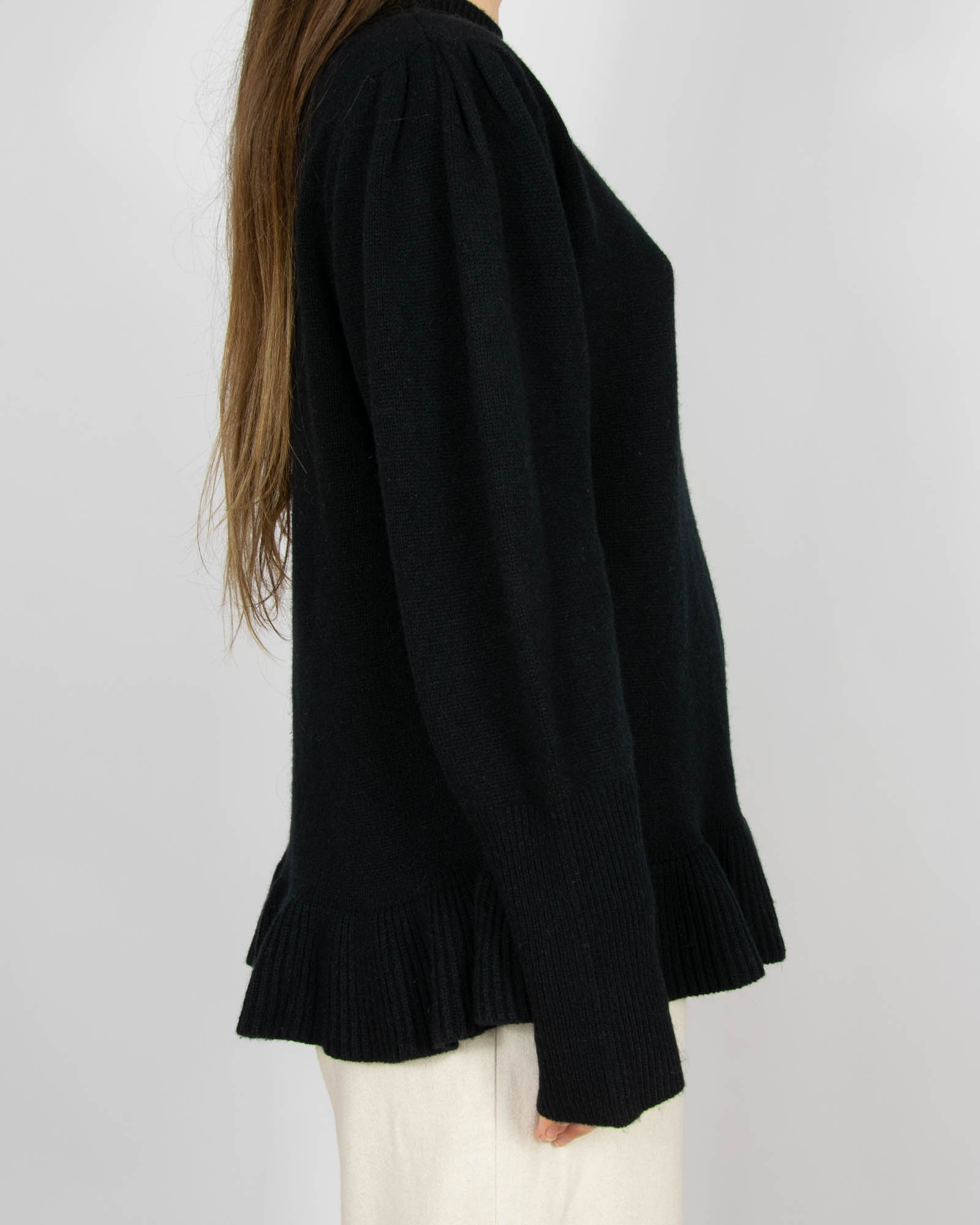 Nowy czarny (wełna + kaszmir) sweter Ane Mone - L/XL
