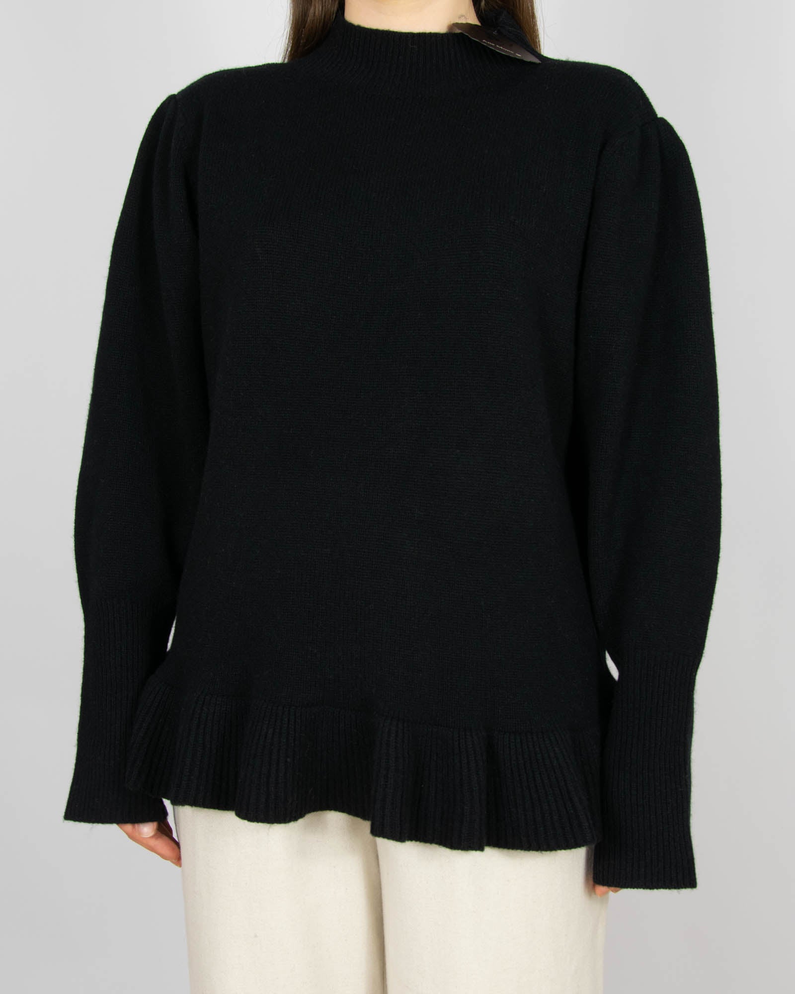 Nowy czarny (wełna + kaszmir) sweter Ane Mone - L/XL