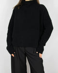 Czarny (wełna + yak) sweter marki Filippa K