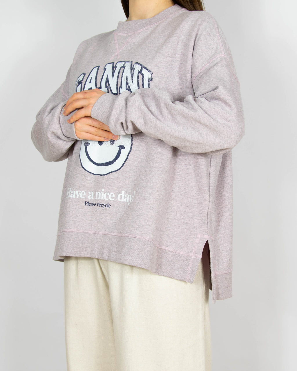 Fioletowo szara bluza GANNI - L/XL