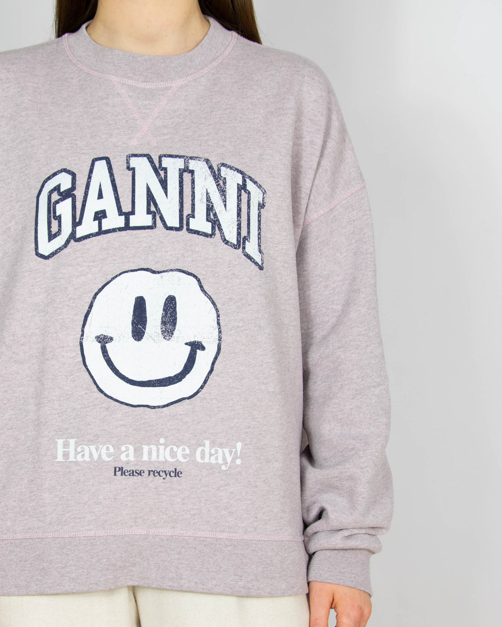 Fioletowo szara bluza GANNI - L/XL