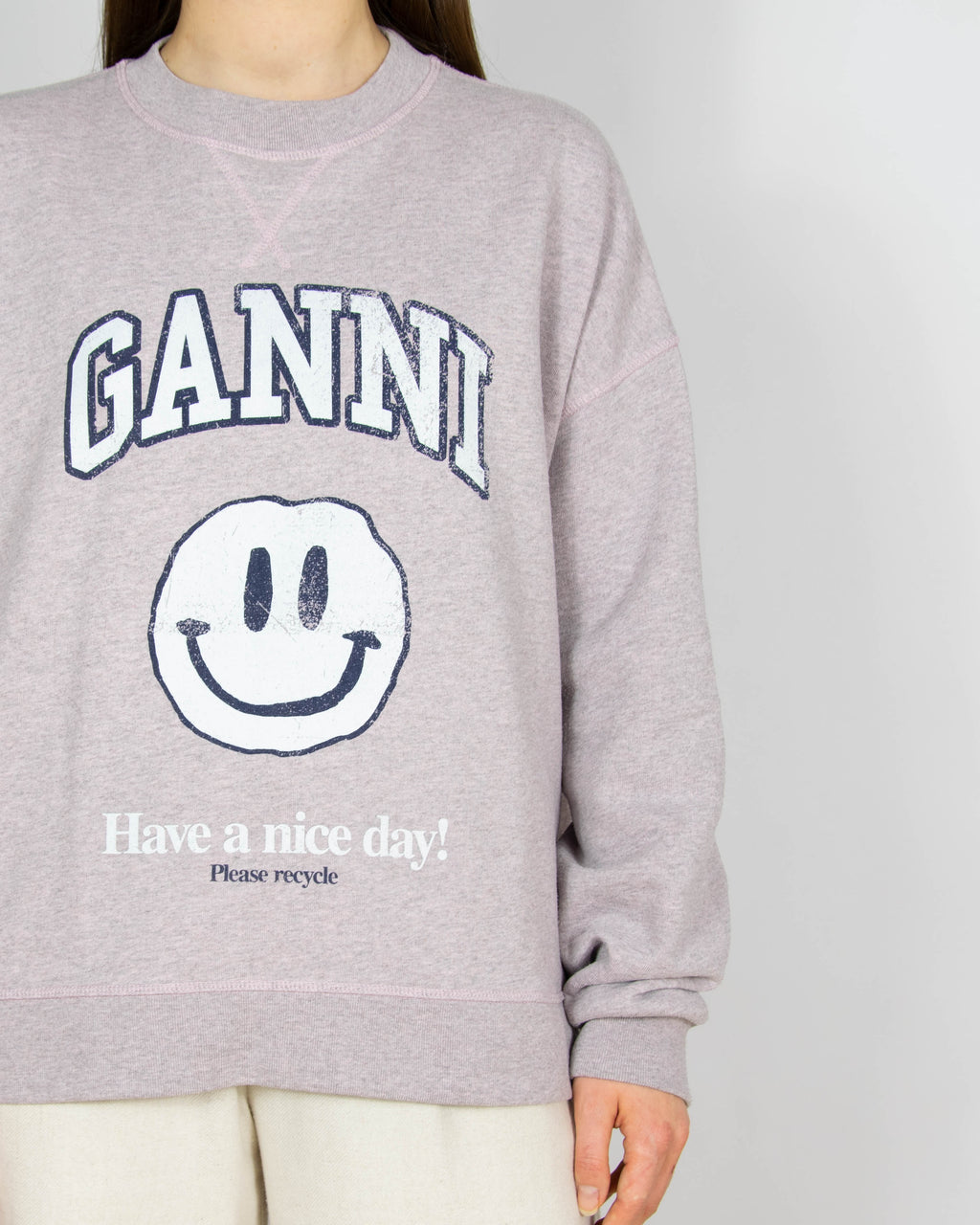 Fioletowo szara bluza GANNI - L/XL