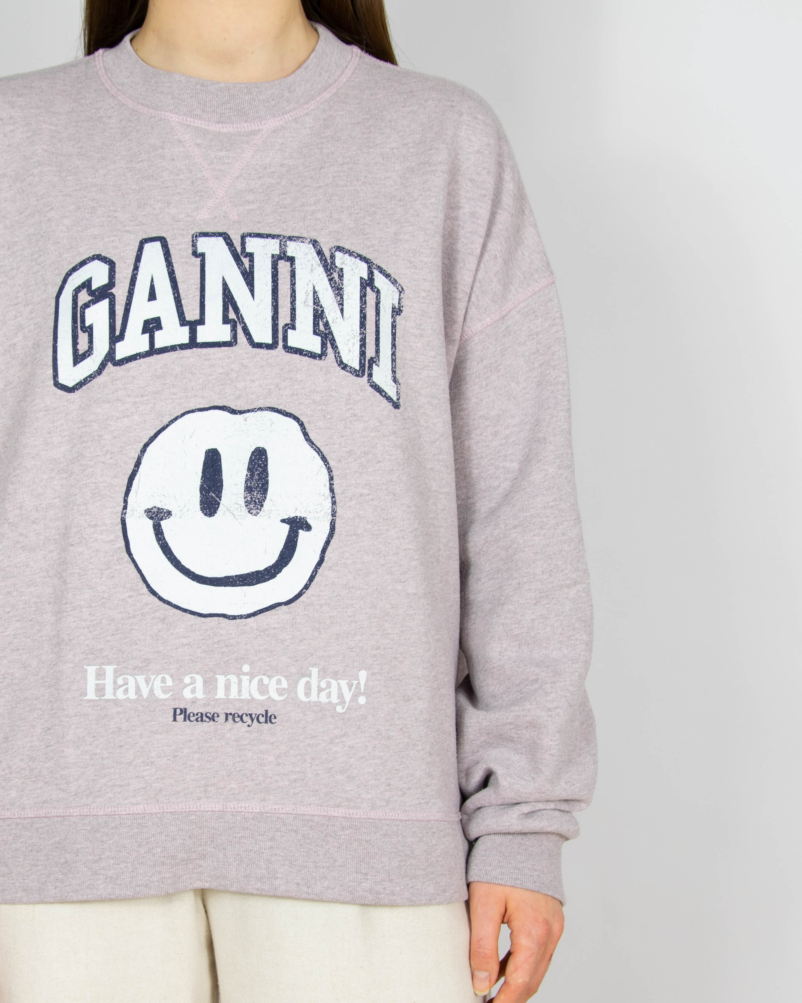 Fioletowo szara bluza GANNI - L/XL