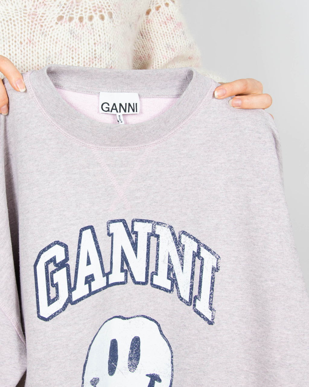 Fioletowo szara bluza GANNI - L/XL