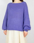 Fioletowy (moher + wełna) sweter Zara Knit - S/M