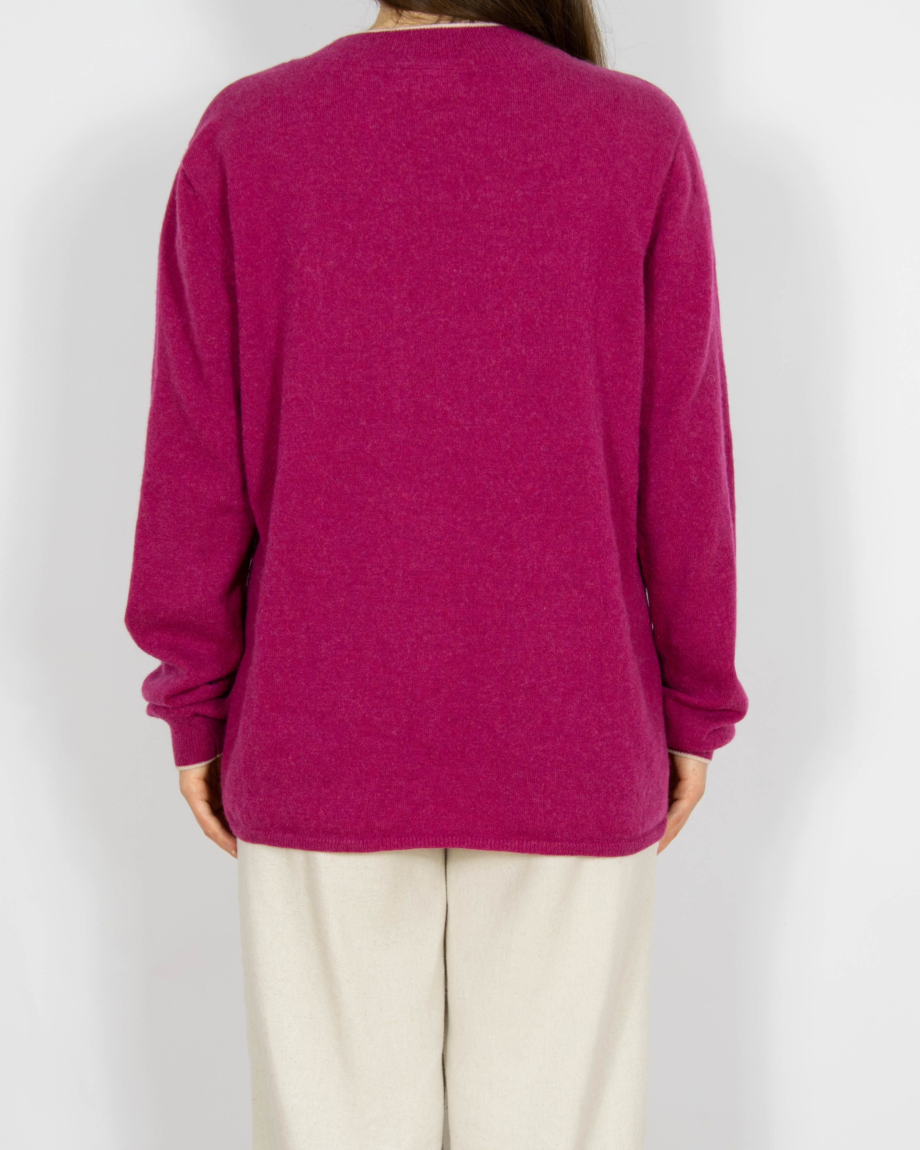 Fuksjowy kaszmirowy sweter Days Like This - XL