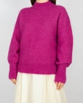 Fuksjowy (moher + wełna) sweter Second Female