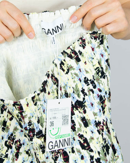 Nowa wiskozowa spódniczka w kwiaty GANNI - S