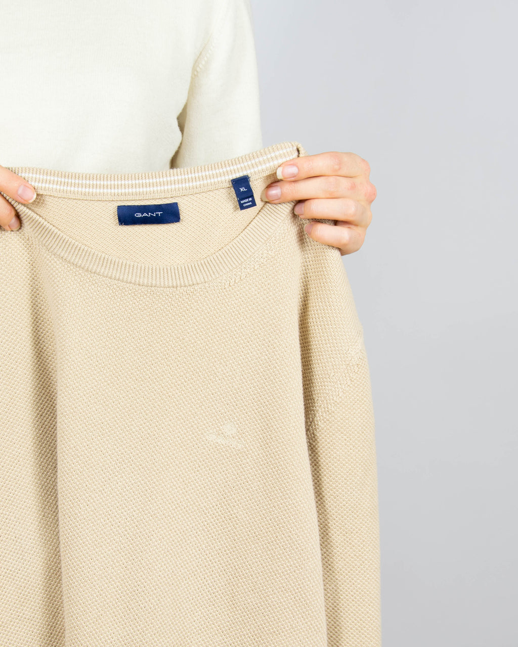 Beżowy bawełniany sweter GANT - XL