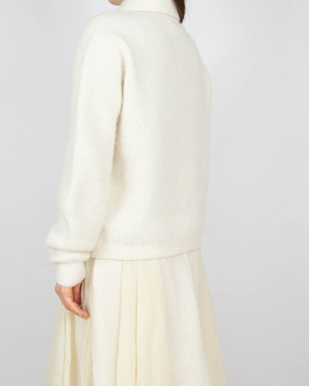 Śmietankowy (wełna + alpaka) sweter H&M Premium - S