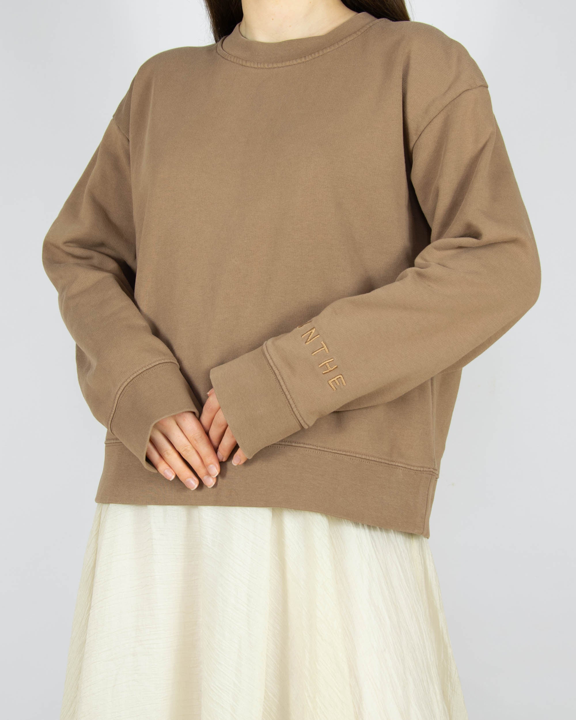 Beżowa bawełniana (organic) bluza MUNTHE - M