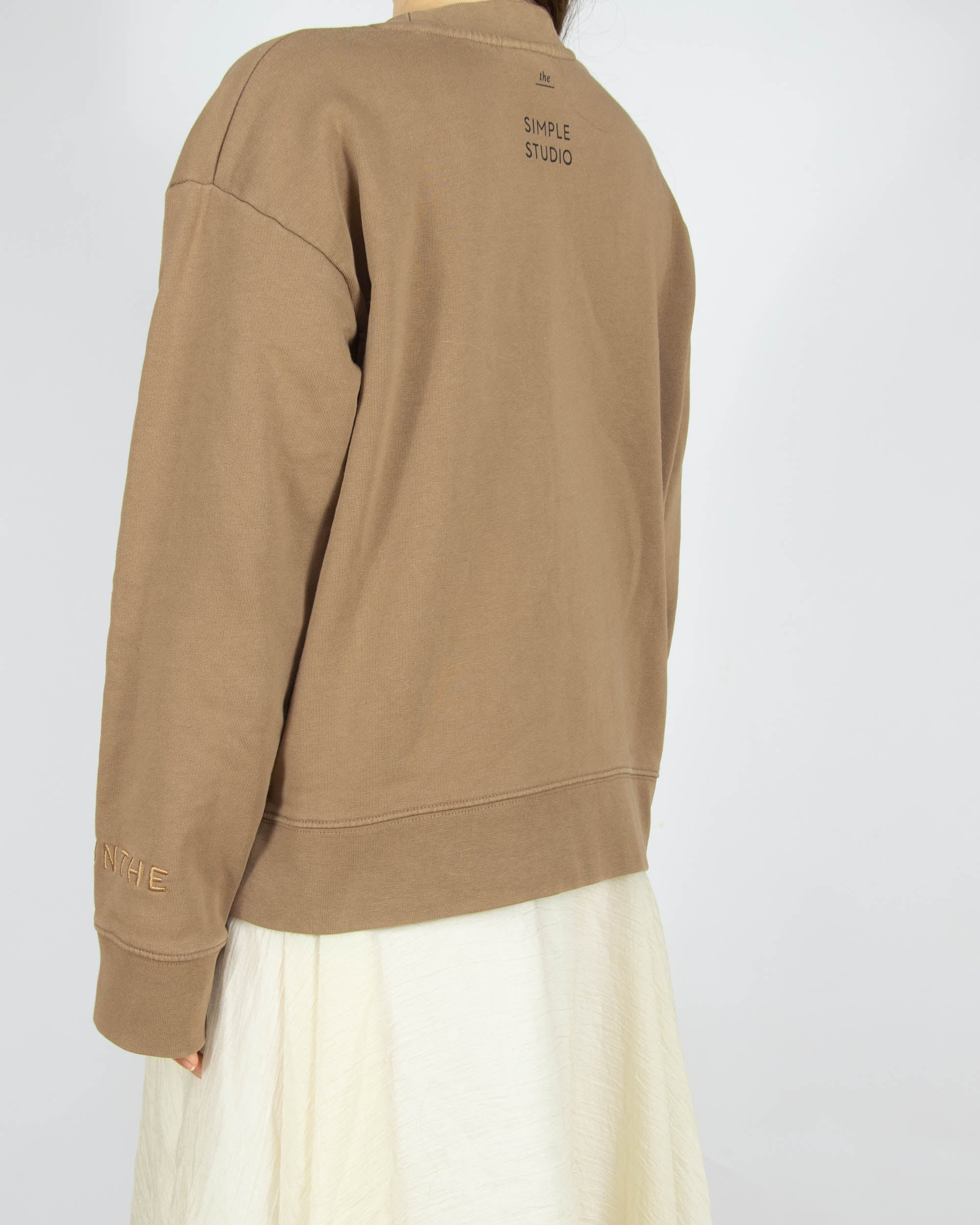 Beżowa bawełniana (organic) bluza MUNTHE - M