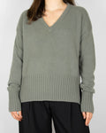 Oliwkowy (kaszmir + wełna) sweter marki H&amp;M Premium