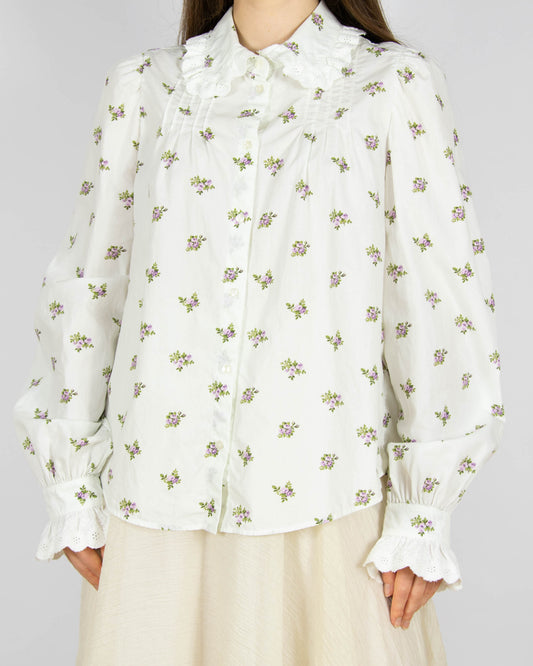 Kremowa bawełniana koszula w kwiatki & other stories 