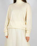 Kremowy (merino) sweter z golfem Samsoe Samsoe