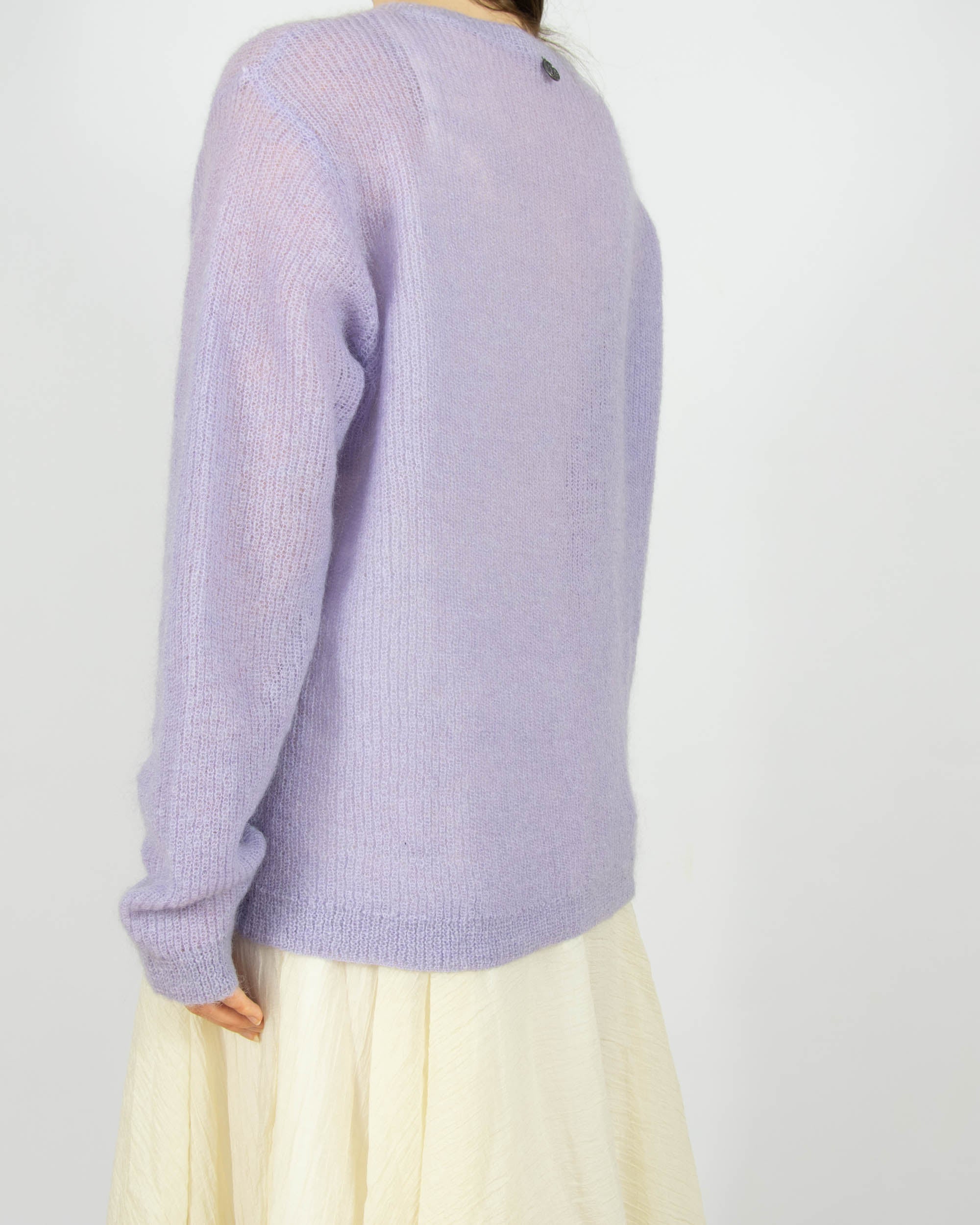 Liliowy (moher + wełna) kardigan CLAIRE - L/XL