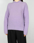 Liliowy (moher + wełna) sweter skandynawskiej marki InWear