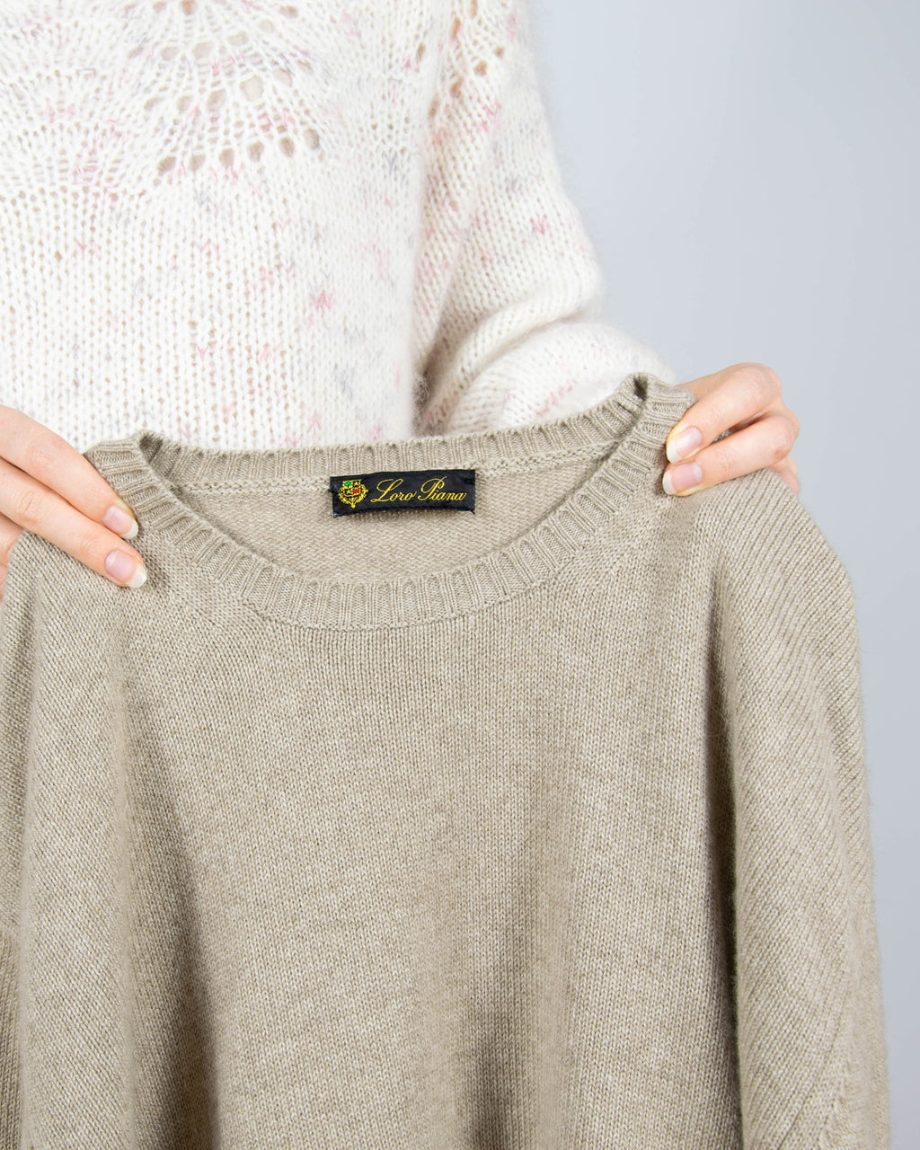 Beżowy kaszmirowy sweter Loro Piana - XL